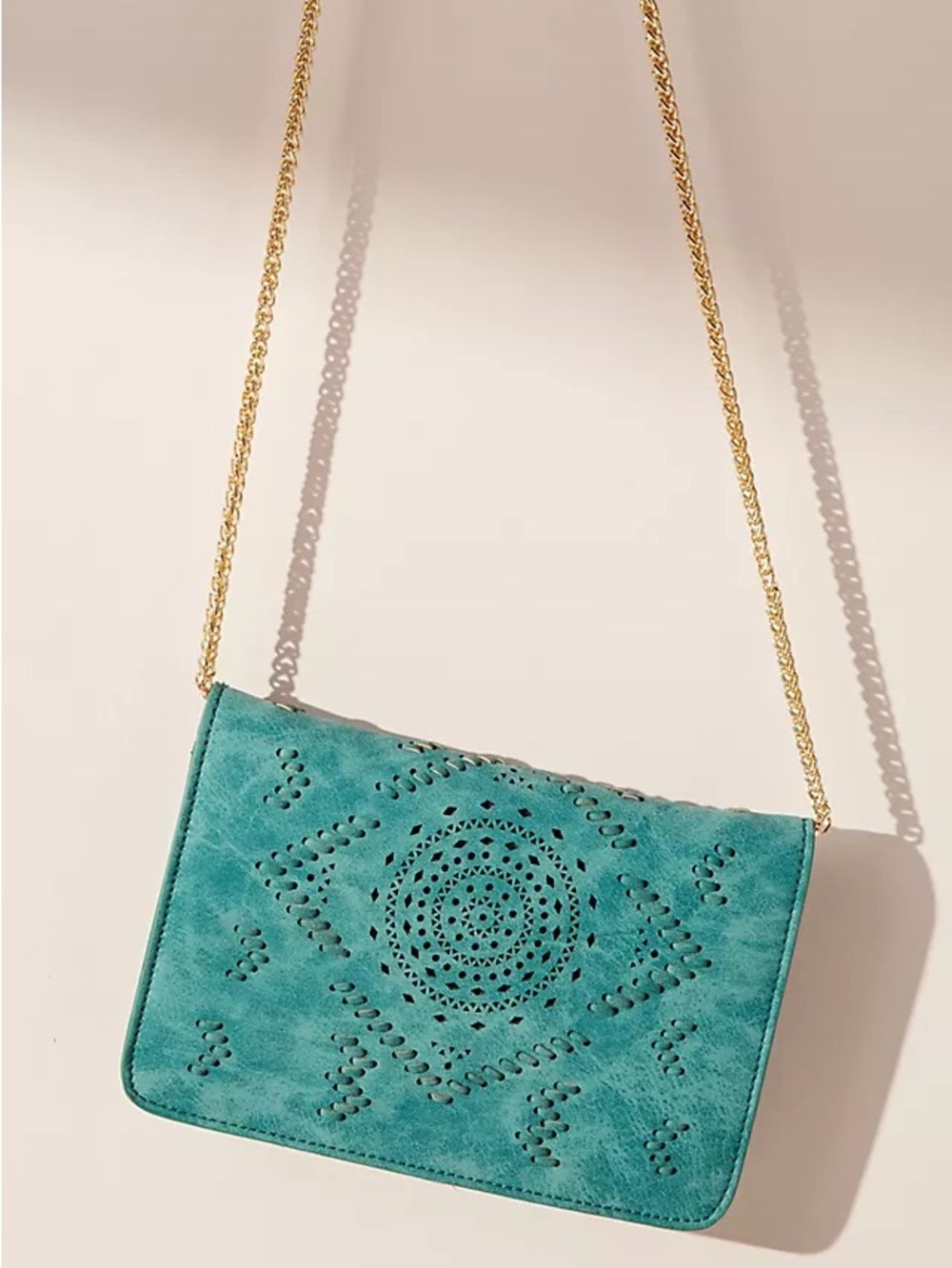 Anthropologie “Street Level” Evangeline Perforated Crossbody Bag
